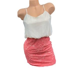 Zinga Pink Knit Rose Dress Medium